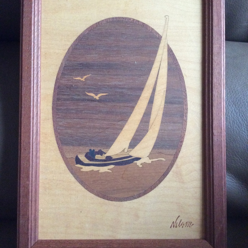 Vintage Hudson River Inlay by Jeff Nelson